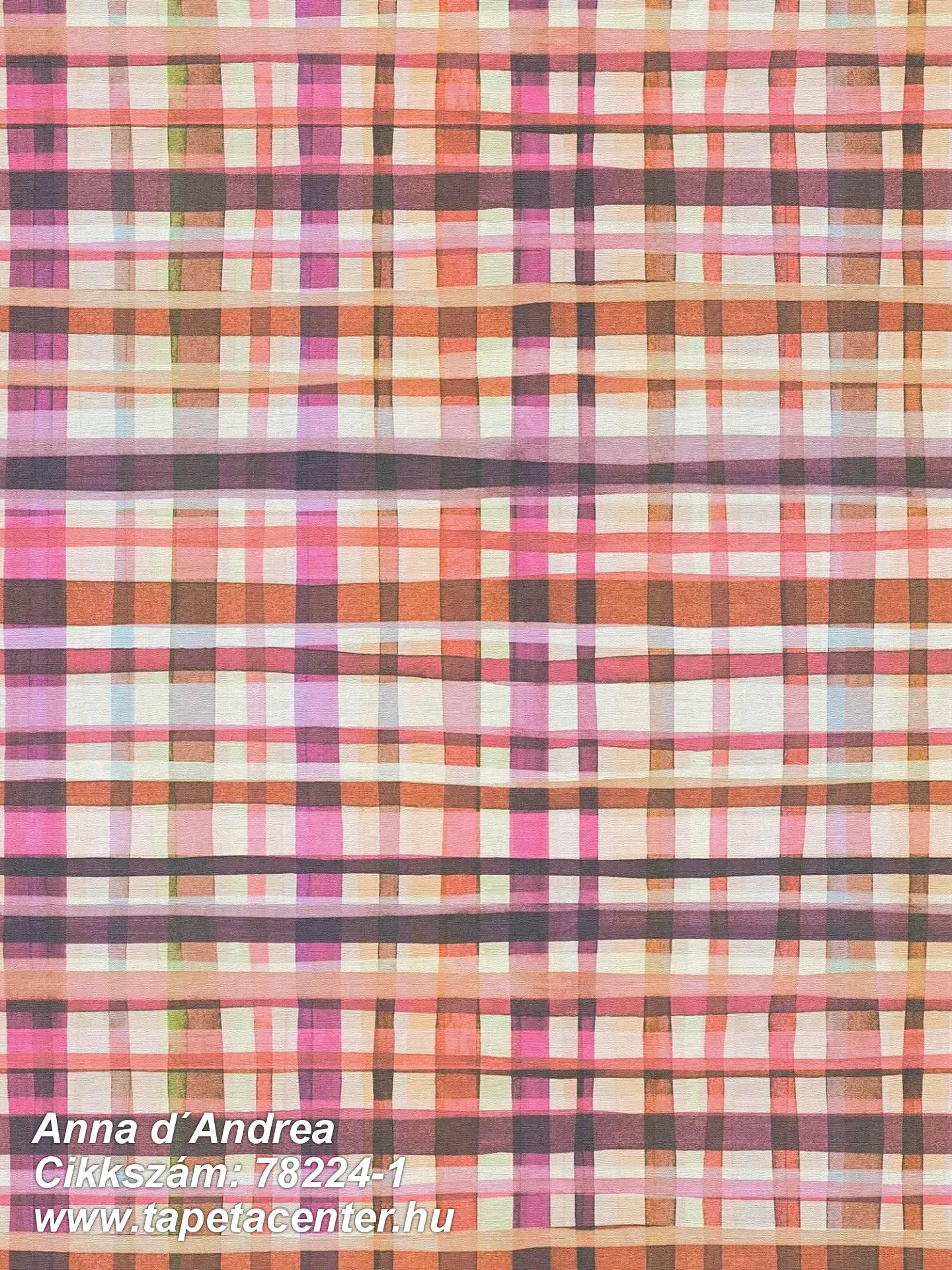 Kockás,lila,narancs-terrakotta,pink-rózsaszín,lemosható,vlies tapéta Kockás,lila,narancs-terrakotta,pink-rózsaszín,lemosható,vlies tapéta